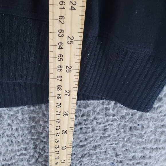 Lane Bryant Top Womens 14/16 Black Lightweight Rayon Blend Long Sleeve Ribbed He - Picture 5 of 8